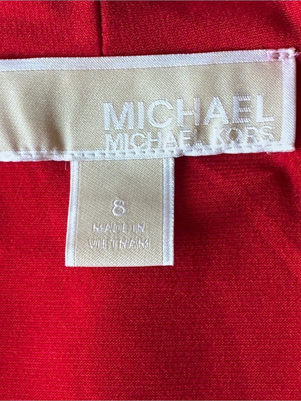 MICHAEL Michael Kors Red Asymmetrical High-Low Short Sleeve Wrap Dress 8 - Picture 7 of 14